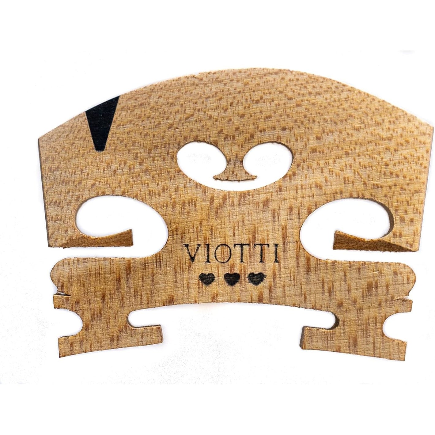 Viotti Violin Bridge 4/4: Finer Grade Solid Maple Violin Bridge, Pre-Cut & Pre-Fitted to Fit Most 4/4 Violins, Crafted by Highly Skilled Experts for Sharper Sound, Volume, Beauty & Clarity