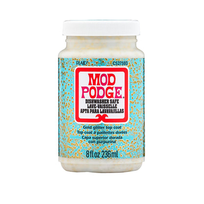 Buy now Mod Podge CS27593 Dishwasher Safe Glitter Gold, 8 fl oz Multi-Purpose Formula, Perfect for Easy to Apply DIY Arts and Crafts at indiglob india