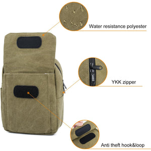TULLIO Camera Bag Small, Crossbody Camera Bag Purse Waterproof Canvas Shoulder Photo Case Photography Sling Bag for Mirrorless or DSLR SLR