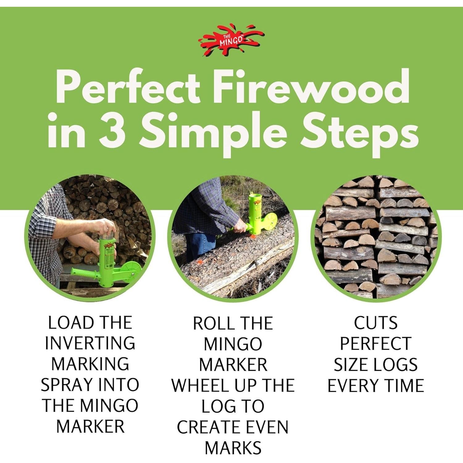 Buy now THE MINGO Ultimate Firewood Measuring Tool - Chainsaw Fire wood Marking Tool With Marking Wheels - Log Paint Marker -Measuring Accessory For Chainsaw - Logging Accessory (Mingo Marker With 16" Wheel) at indiglob india