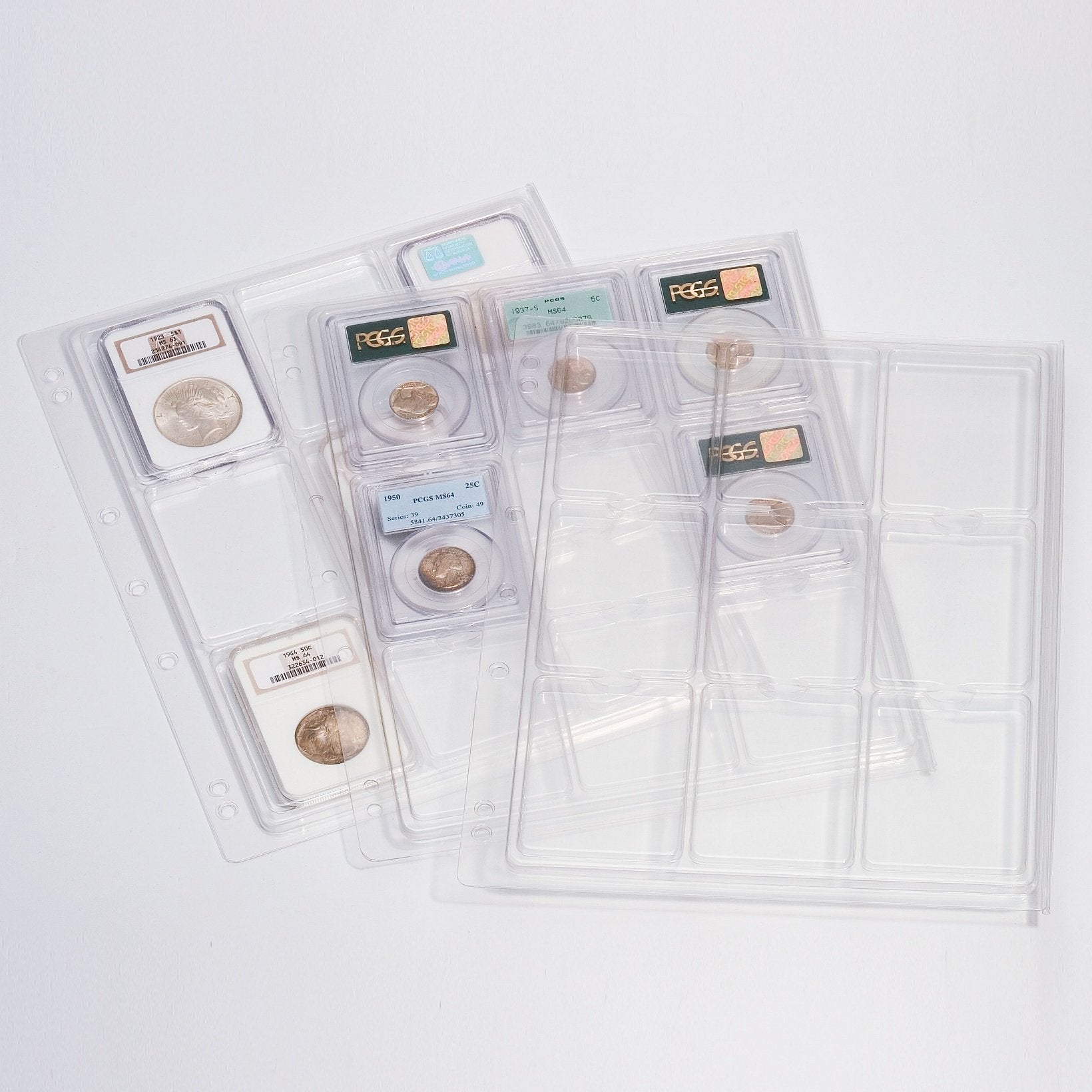 Buy now Lighthouse ENCAP Album Pages for Certified or Certified Style Coin Slab Holders PCGS, NGC, ANACS, Premier, Little Bear Elite - Pack of 2 at indiglob india