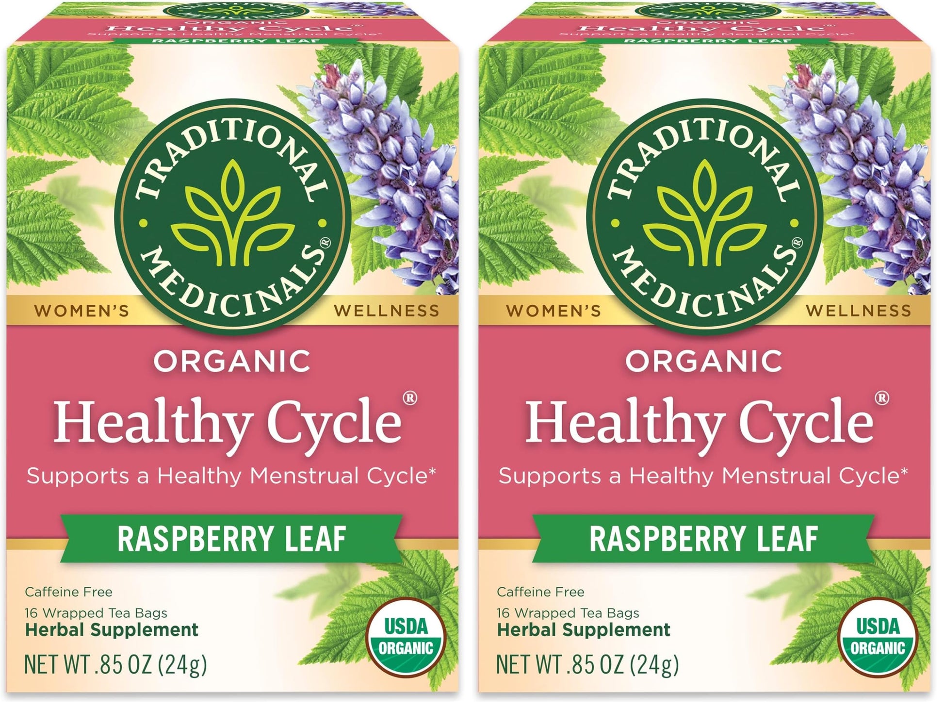 Buy now Traditional Medicinals Organic Raspberry Leaf Herbal Tea, Eases Menstrual Cramps & Supports Healthy Pregnancy, (Pack of 1) - 16 Tea Bags Healthy Cycle 16 Count (Pack of 2) at indiglob india