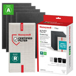 Buy now Honeywell HEPA Air Purifier Filter Kit – Includes 1 HEPA R Replacement Filter and 4 A Carbon Pre-Cut Pre-Filters – Airborne Allergen Air Filter Targets Wildfire/Smoke, Pollen, Pet Dander, and Dust at indiglob india