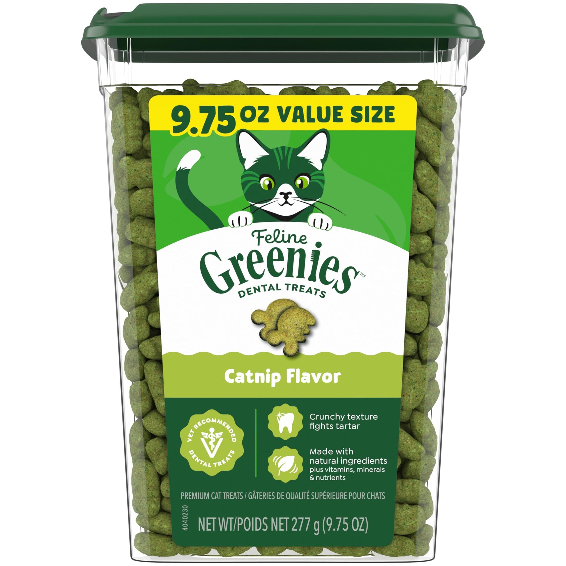 Buy now Greenies Feline Veterinarian-Recommended Adult Natural Dental Cat Treats, Catnip Flavor, 21 oz. Tub at indiglob india