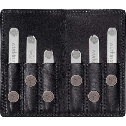 Würkin Stiffs Assorted Power Stays Magnet Collar Stay Travel Set Leather Wallet Case | Gift for Men | Seen on Shark Tank