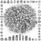 Cridoz Metal Spacer Beads for Making Bracelet, Necklace, Jewelry Making and Findings Accessories, 900Pcs, Silver