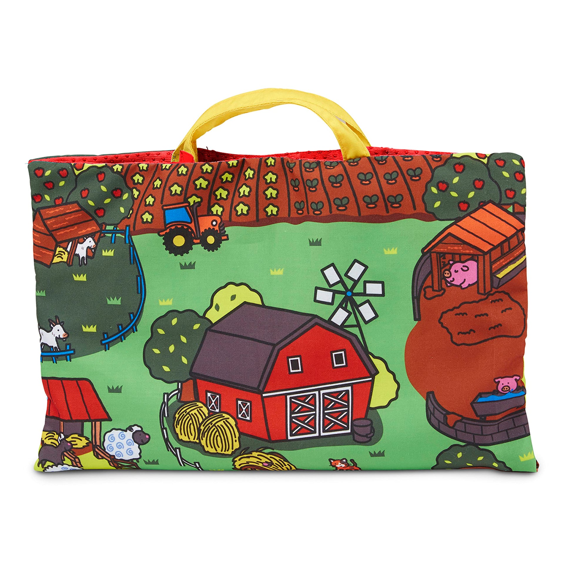 Buy now Melissa & Doug Take-Along Farm Baby and Toddler Play Mat (19.25 x 14.5 inches) With 9 Animals - Folds To Be Convenient Storage Bag for Travel at indiglob india