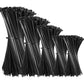 100Pcs 8 Inch Heavy Duty Industrial Zip Toes 40lbs Tensile Strength Releasable Black Tie Wraps Reusable Zip Toes Tie Straps For Garden Plant Secure Vine, Home Office