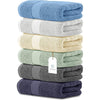 Luxury White Hand Towels - Soft 100% Turkish Cotton | Highly Absorbent Hotel spa Bathroom Towel Collection | 16x30 Inch | Set of 6 - 16: Multicolor