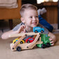 Buy now Melissa & Doug Car Carrier Truck and Cars Wooden Toy Set with 1 Truck and 4 Cars 5.75" x 12" x 3" at indiglob india