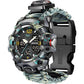 23-in-1 Survival Military Digital Watch, Mens Tactical Multi-Functional and Adjustable Wristband Outdoors Waterproof Sports Dual Dial Watches with Compass Paracord Band