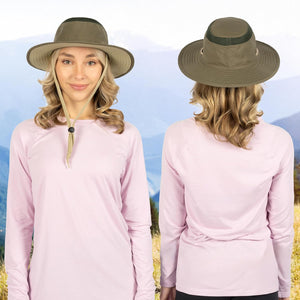 SUN CUBE Wide Brim Sun Hat for Men Women, Sun Protection UV Hat, Safari Hiking Boonie Hat