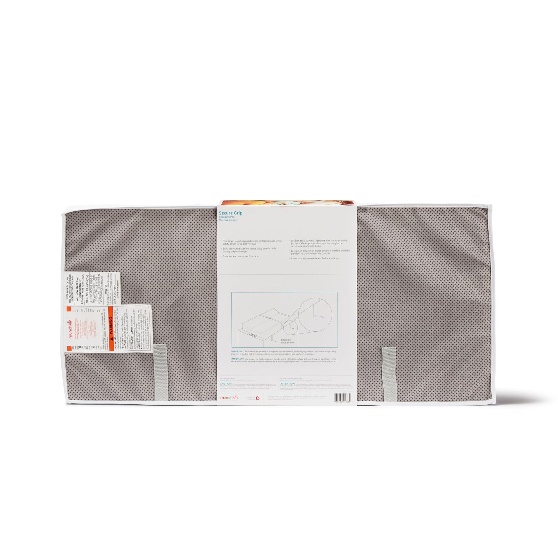 Buy now Munchkin Secure Grip Baby Diaper Changing Pad for Dresser, Waterproof and Wipeable, Contoured, Standard Size (14.75" x 31"), White at indiglob india