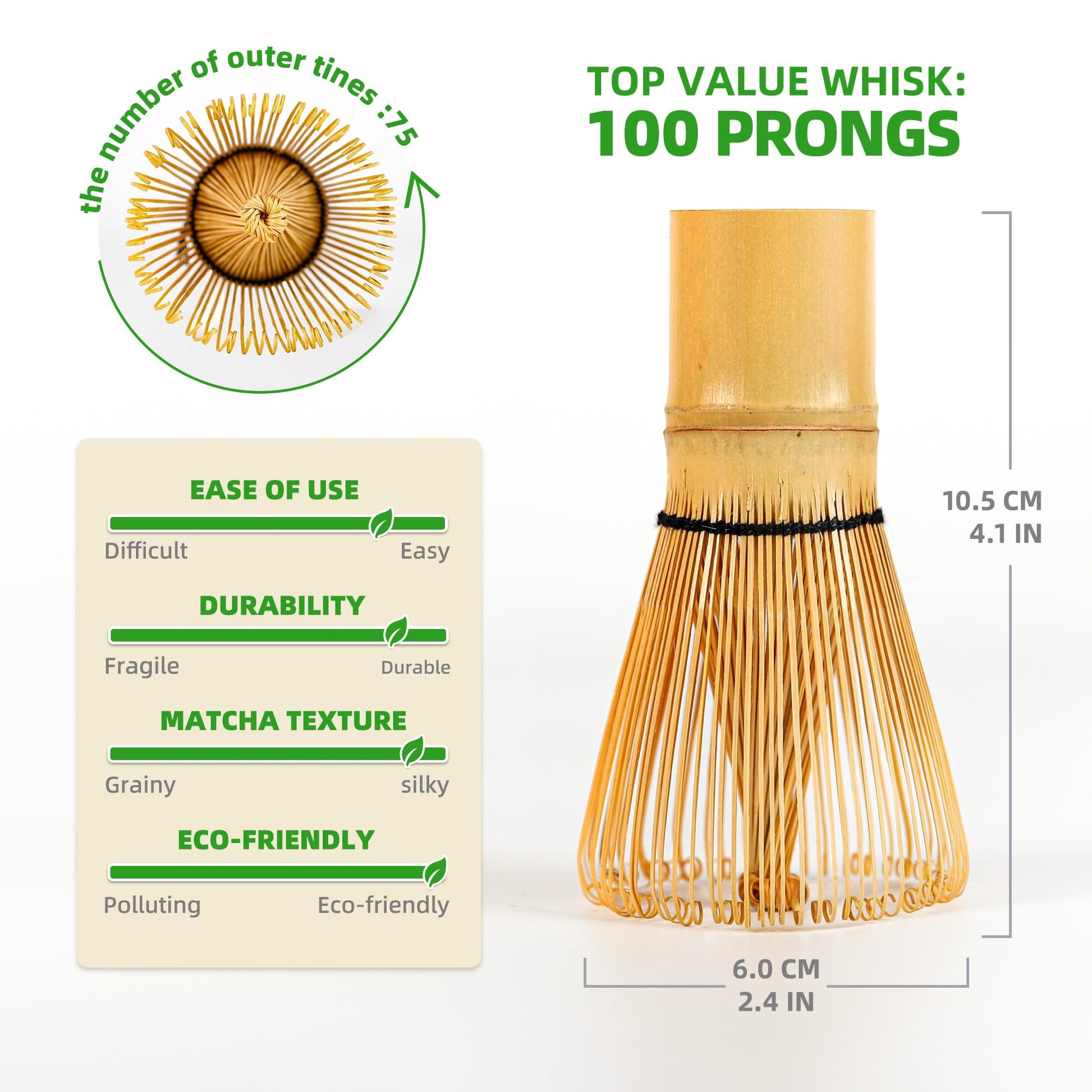 Buy now TEANAGOO MA-01 Japanese Matcha Ceremony Accessory, Matcha Whisk (Chasen), Traditional Scoop (Chashaku), Tea Spoon, Whisk Holder, The Perfect Set to Prepare a Traditional Cup of Matcha.… at indiglob india