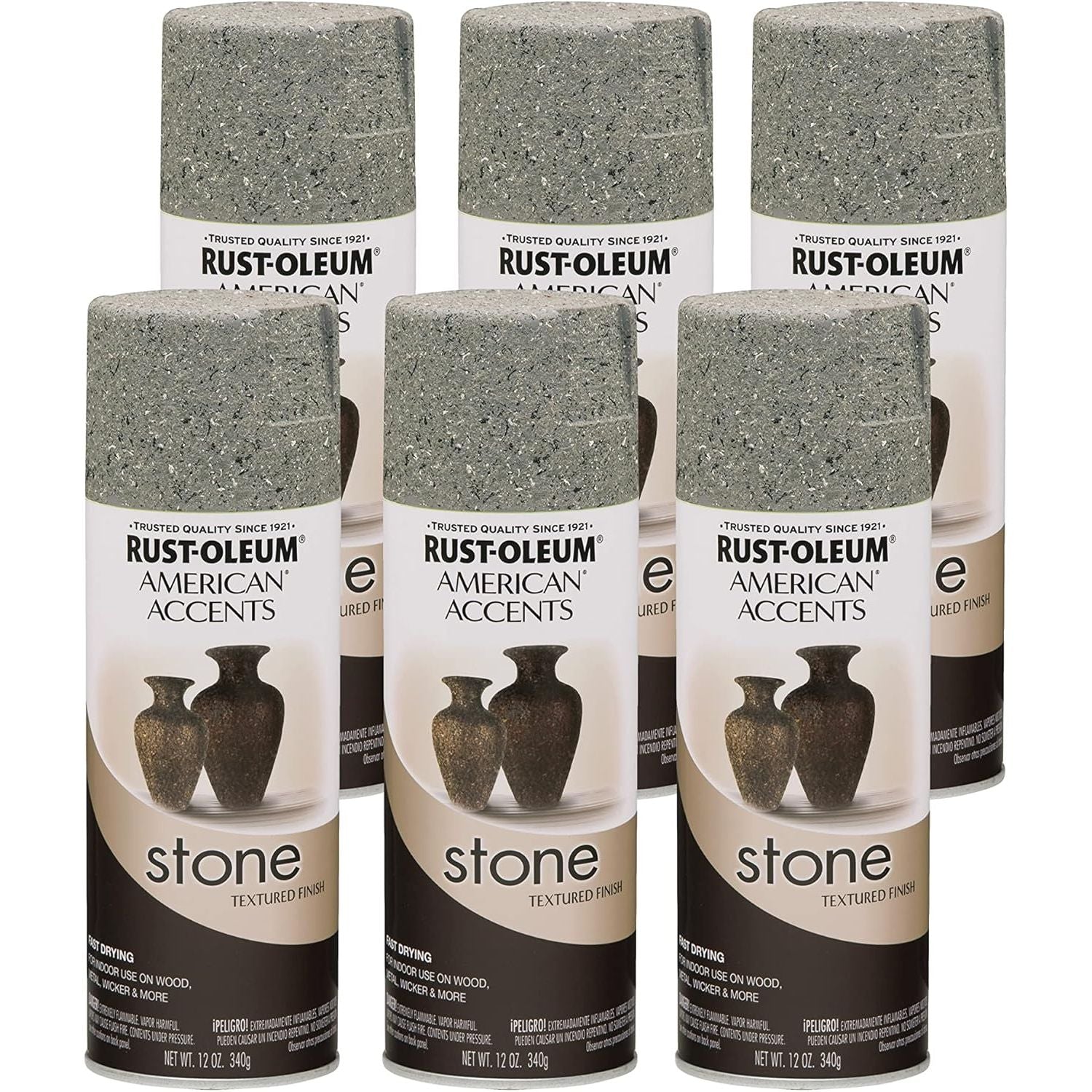 Buy now Rust-Oleum 7990830 Stone Creations Spray, 12 oz, Bleached Stone 12 Ounce (Pack of 6) Gray Stone at indiglob india