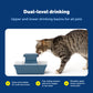 Buy now PetSafe Drinkwell Pagoda Fountain - Hygienic Ceramic Continuous Flowing Fountain - Elevated Upper Bowl & Double Free-Falling Stream Design - Minimalist Pet Hydration Station - 70 oz Capacity at indiglob india