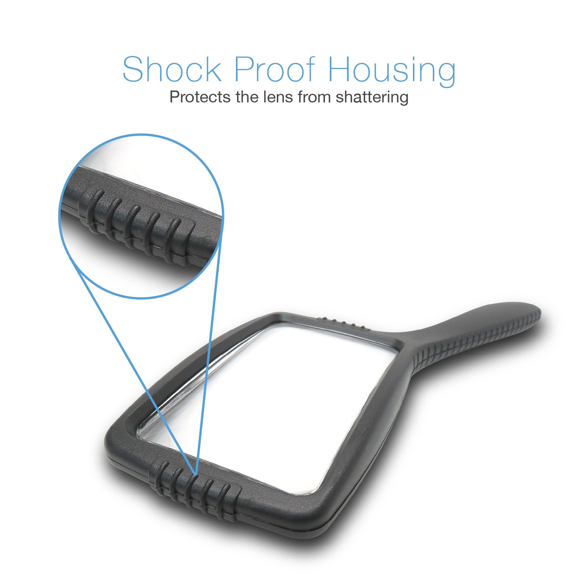 Buy now MagniPros Jumbo Size Magnifying Glass Wide Horizontal Lens(3X Magnification)- Shockproof Housing & Scratch Resistant Design W/Large Viewing Area Ideal for Reading Small Prints & Low Vision at indiglob india