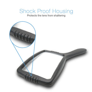 Buy now MagniPros Jumbo Size Magnifying Glass Wide Horizontal Lens(3X Magnification)- Shockproof Housing & Scratch Resistant Design W/Large Viewing Area Ideal for Reading Small Prints & Low Vision at indiglob india