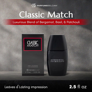 PB ParfumsBelcam CM Noir Eau De Toilette Spray for Men – Fresh Fougere Cologne, Bergamot, Basil, Patchouli, Long-Lasting Scent, Masculine Fragrance – 2.5 Fl Oz