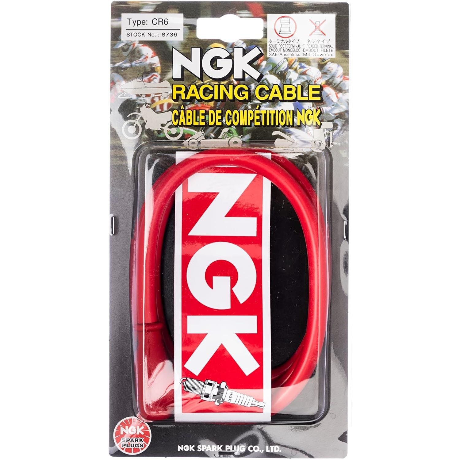 Buy now NGK CR6 Racing Cable Spark Plug Wire at indiglob india