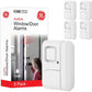 GE Personal Security Window and Door Alarm, 2 Pack, DIY Protection, Burglar Alert, Wireless Chime/Alarm, Easy Installation, Home Security, Ideal for Home, Garage, Apartment and More, White, 45115