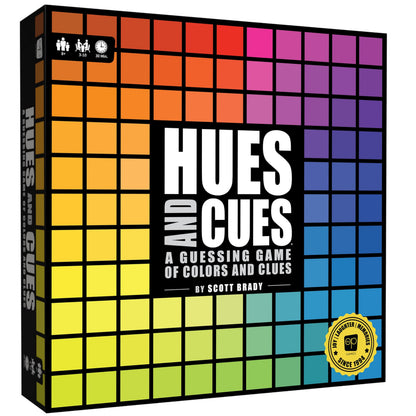 Buy now HUES and CUES - Vibrant Color Guessing Board Game for 3-10 Players Ages 8+, Connect Clues and Guess from 480 Color Squares at indiglob india