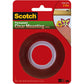 Scotch Mounting, Fastening & Surface Protection Permanent Clear Mounting Tape, holds up to 2 pounds, 1" x 60", 1 Roll, Model:4010