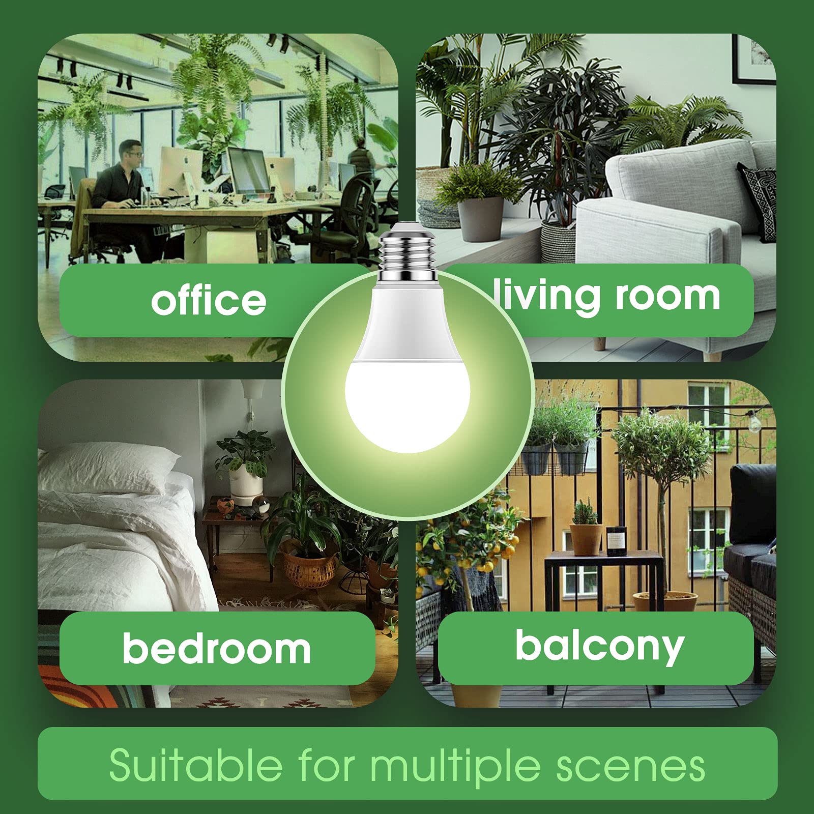 Buy now Grow Light Bulbs, Briignite LED Grow Light Bulb A19 Bulb, Full Spectrum Grow Light Bulb, Plant Light Bulbs E26 Base, 11W Grow Bulb 100W Equivalent, Grow Light for Indoor Plants, Seed Starting, 2Pack at indiglob india