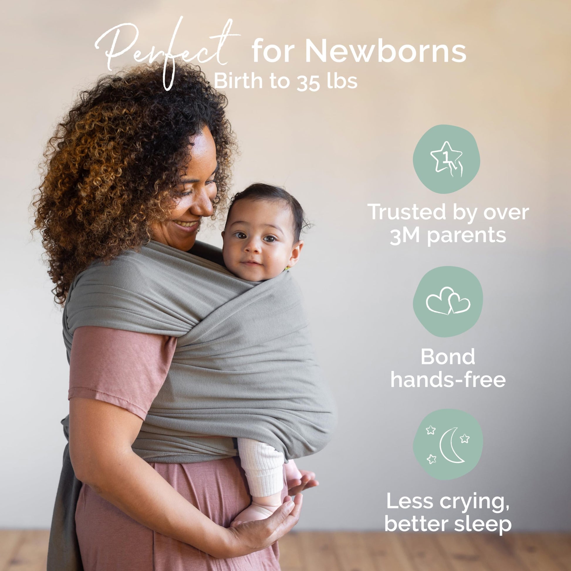 Buy now Boba Baby Wrap Carrier – Original Baby Sling Carrier for Newborns (7–35 lbs), Soft, Secure, Hands-Free & Ergonomic, Ideal for Comfortable Bonding, New Parents (Grey) at indiglob india
