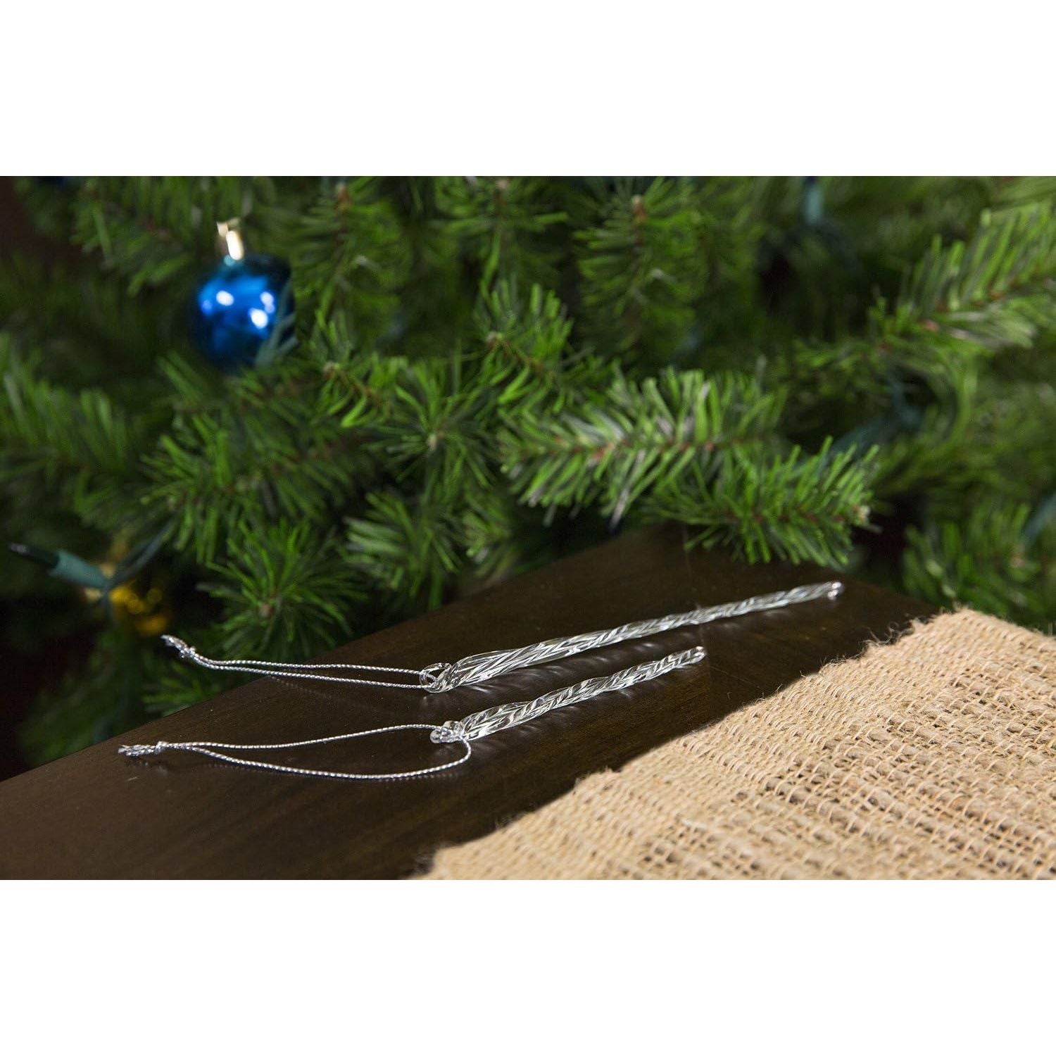 Buy now Kurt Adler 3-1/2-Inch-5-1/2-Inch Clear Glass Icicle Ornament Set of 24 Pieces (1) at indiglob india