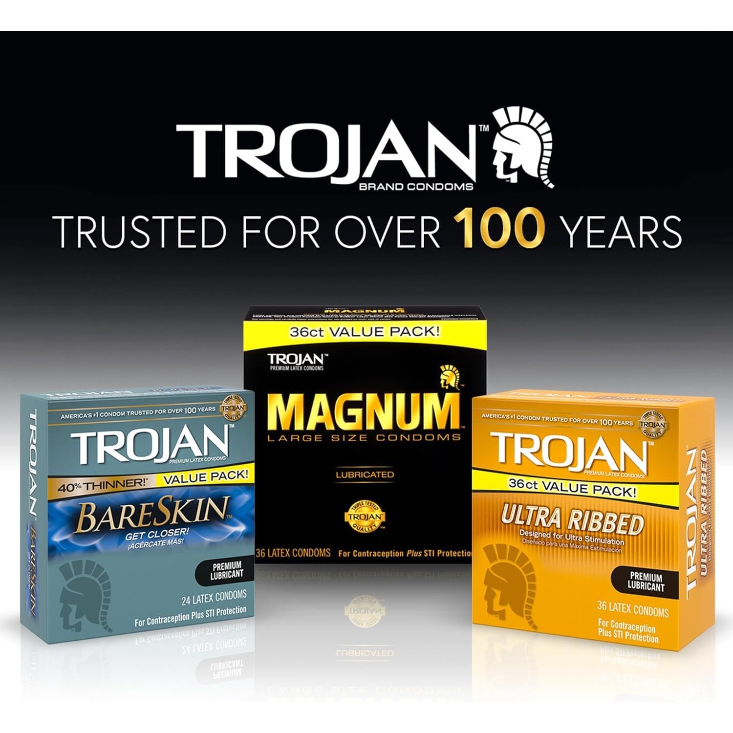 Buy now Trojan Her Pleasure Sensations Spermicidal Lubricated Condoms, 12ct at indiglob india