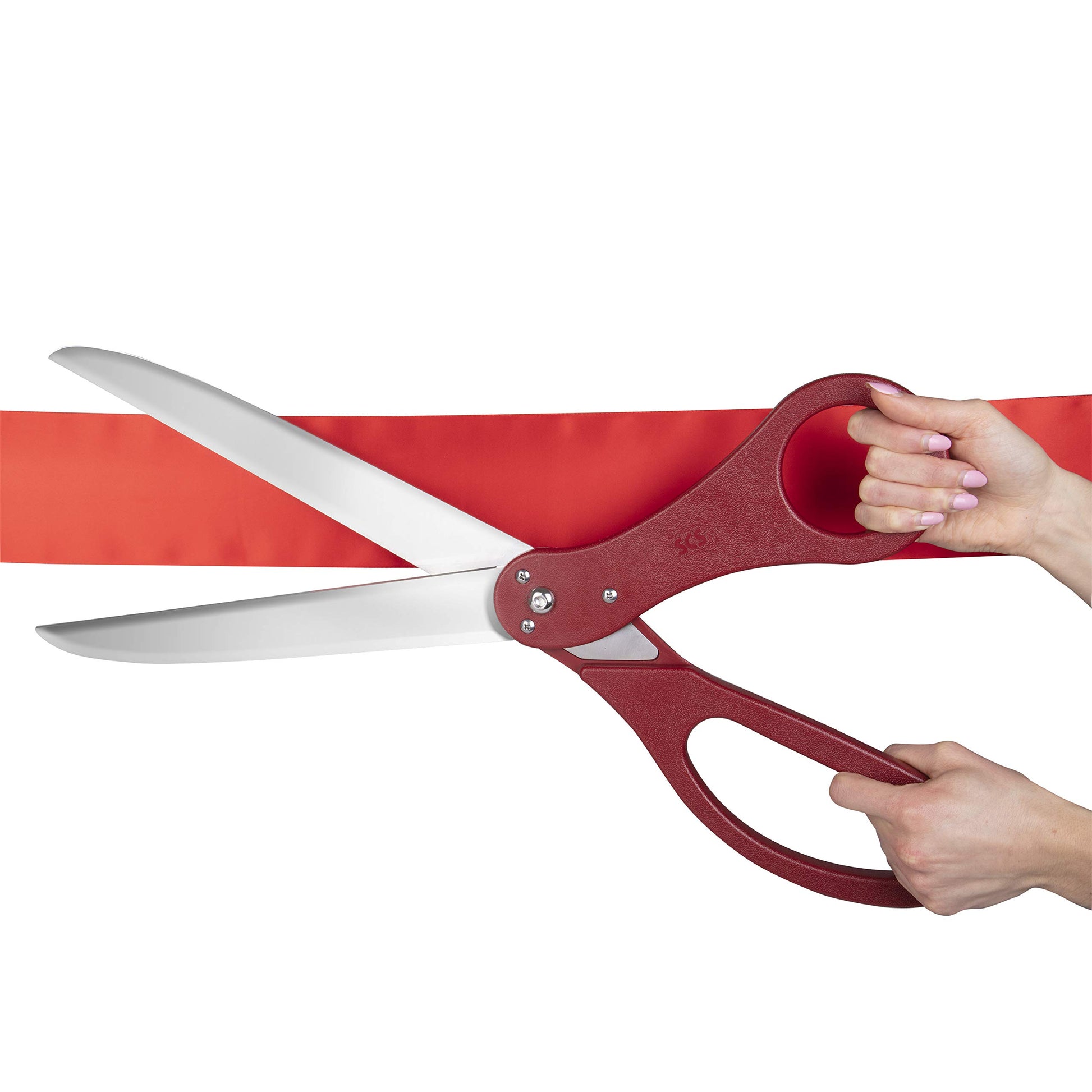 Buy now Giant Ribbon Cutting Scissor Set with Red Satin Ribbon Included - 25" Extra Large Scissors - Heavy Duty Metal Construction for Grand Openings, Weddings, Inaugurations, Ceremonies & Special Events at indiglob india
