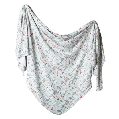 Buy now Copper Pearl Large Premium Knit Baby Swaddle Receiving Blanket Trout at indiglob india