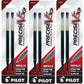 Pilot, Precise V5 RT Liquid Ink Refills, Extra Fine Point 0.5 mm, Black, Pack of 6