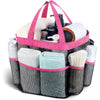 Attmu Mesh Shower Caddy Portable, Quick Dry Hanging Shower Tote Bag for College Dorm Room Essentials, Large Capacity Shower Caddy Dorm for Bathroom Gym Swimming - Rose