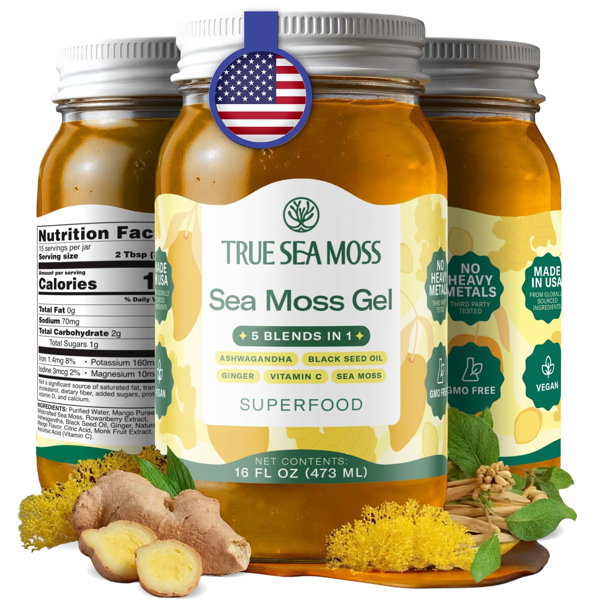 Buy now TrueSeaMoss Sea Moss Gel – Made in USA – Wildcrafted Seamoss, Fruits & Jarred Vegetables – Pineapple, Pack of 1 (Labels may Vary) at indiglob india