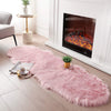 SERISSA Soft Fluffy Rug Grey Faux Sheepskin Fur Rug Shaggy Couch Cover for Bedroom Living Room Runner, 2x6 Feet - Pink