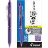 Pilot, FriXion Clicker Erasable Gel Pens, Fine Point 0.7 mm, Pack of 12, Blue - Purple