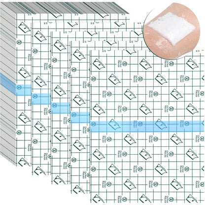 TrelaCo 50 Pcs Shower Waterproof Patch Transparent Stretch Adhesive Bandage Large Shower Protector Cover Waterproof Dressing Transparent Film Adhesive Bandages, 6 x 8 Inch