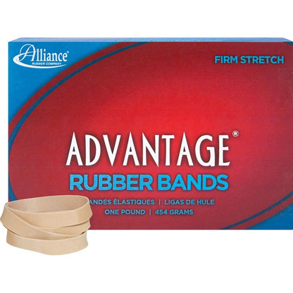 Alliance Rubber 26845 Advantage Rubber Bands Size #84, 1 lb Box Contains Approx. 150 Bands (3 1/2" x 1/2", Natural Crepe) , Beige