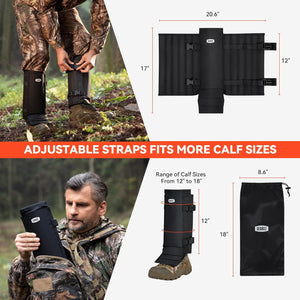 Snake Gaiters Snake Chaps, Waterproof Lower Legs Snake Guards, Snake Bite Protective Gaiters, Anti-Snake Gaiters for Men/Women, Adjustable Size for Hunting/Hiking/Farm Working