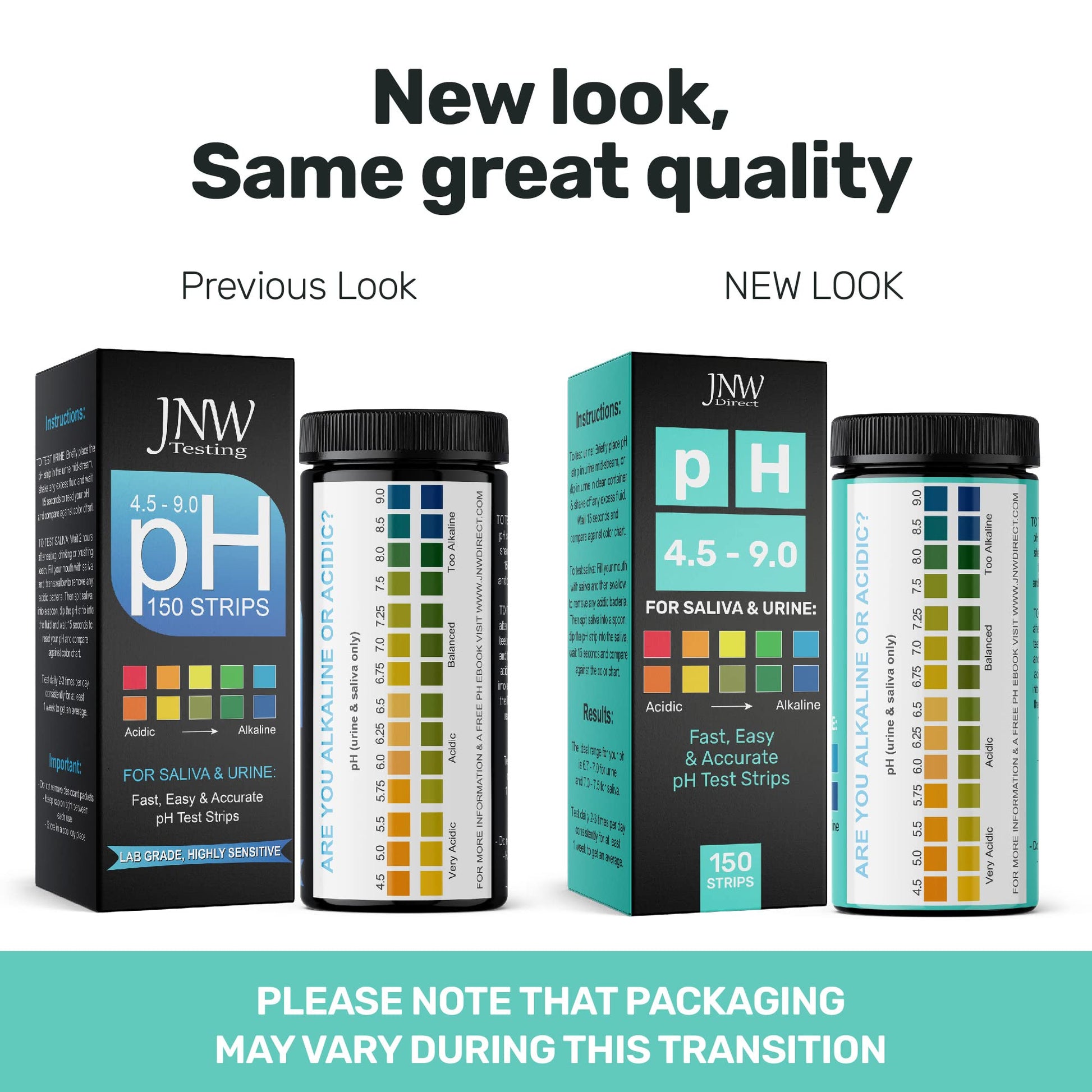 Buy now pH Test Strips for Urine and Saliva - 150 Litmus Paper pH Test Strips with Ebook, Quick & Easy pH Level Testing from 4.5-9.0, Ultimate Acidity Test Kit from JNW Direct at indiglob india