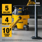 Buy now DEWALT Shop Vacuum 5-Gallon 4 HP STEALTHSONIC Wet/Dry Vacuum Cleaner DXV05P-QTB with 6 Dust Bags Ultra Quiet Poly Shop Vacuum with Powerful Suction for Garage, Jobsite, and Workshop at indiglob india