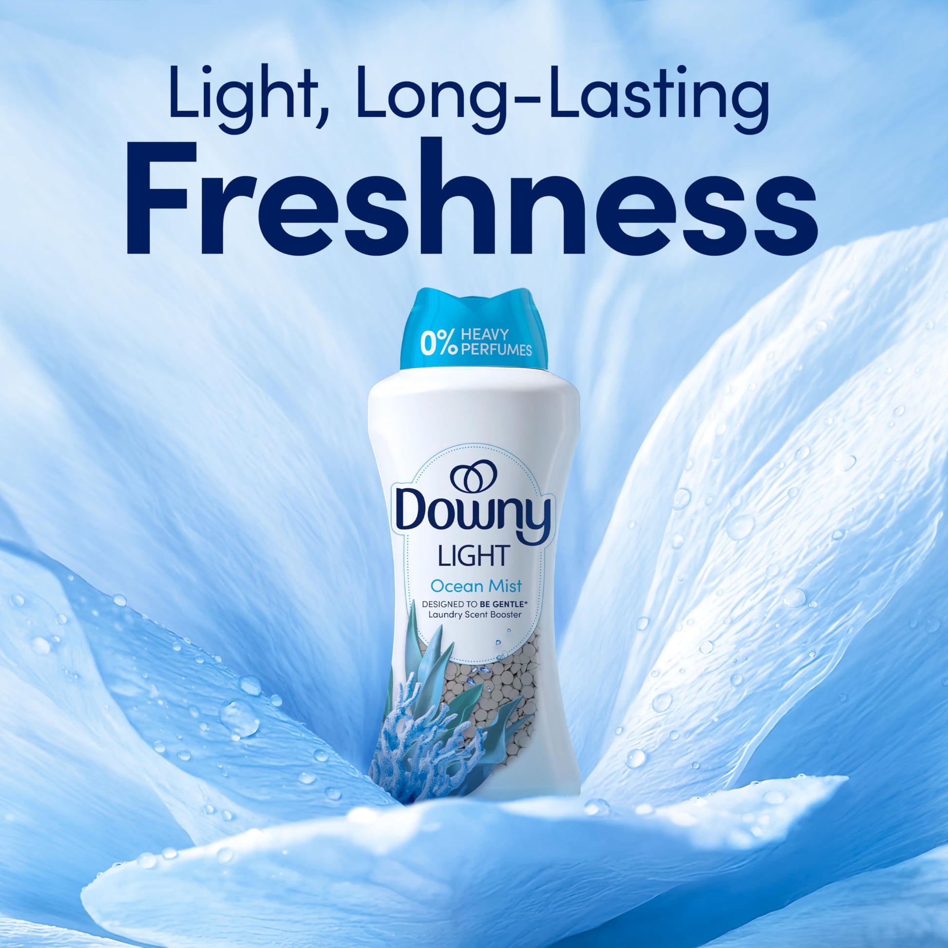 Buy now Downy Light Laundry Scent Booster Beads, Ocean Mist Scent, 24 OZ, In-Wash Fabric Beads Designed To Be Gentle With A Light Boost Of Scent, No Heavy Perfumes at indiglob india