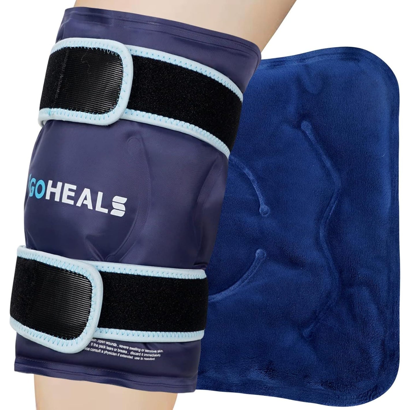 Knee Ice Pack Wrap,Ice Pack for Knee, Reusable Hot Cold Therapy Pack for Injury,Gel Bag Freezer Cold Pack Compress Heating Pad Leg Brace Pain Relief for Arthritis,Meniscus Tear-Soft Plush