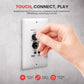 Buy now Pyle Bluetooth Receiver Wall Mount - in-Wall Audio Control with Built-in Amplifier | USB, Microphone, Aux (3.5mm) Input | Terminal Block | Connect 2 Speakers | 100 Watt - PWA15BT.5 at indiglob india