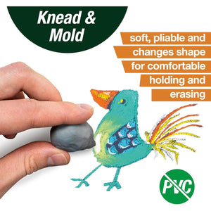 Faber-Castell Kneadable Eraser for Artists in Storage Case - Absorbent Kneaded Erasers, Art Eraser 1 Pack, Grey