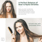 Natural Boar Bristle Hair Brush for Women, Men, Kids; Dry and Wet Detangling Hair Brush Gently Enhances Shine, Smooths Frizz and Prevents Breakage in Fine and Straight, Thick and Curly Hair (oval)