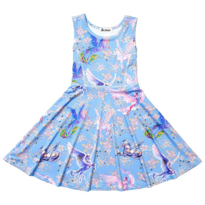 Buy now Girl & Doll Matching Dresses Floral Unicorn Clothes Summer Swing Dress 3t 4t at indiglob india