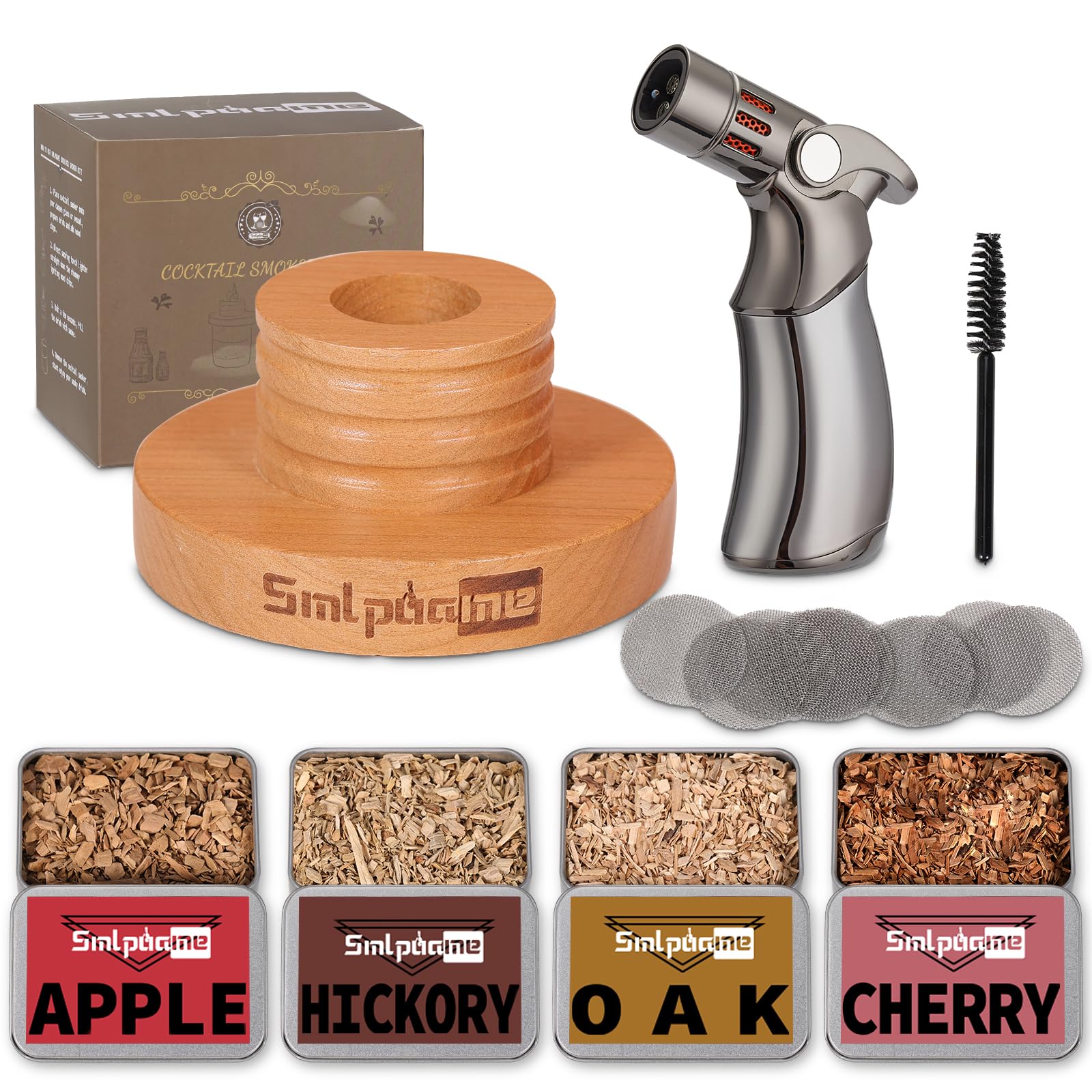 Buy now Cocktail Smoker Kit, Old Fashioned Smoker Kit for Bourbon Whiskey Drink, Smoker Infuser Kit with 4 Flavors Wood Chips, Birthday Father's Day Gifts for Husband, Men, Dad at indiglob india